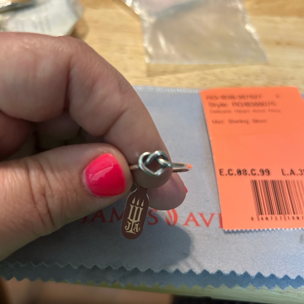 COPY - James Avery Delicate Heart Know Ring - Picture 3 of 3